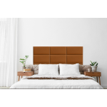 Gepolstertes Paneel in Honigfarbe